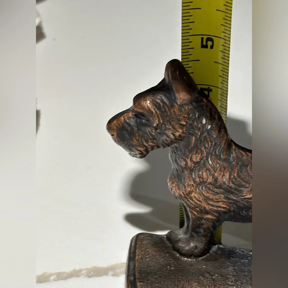 Art Deco Vintage Cast Iron Bookends Scottie Dog Standing Seville Studios - Picture 4 of 4